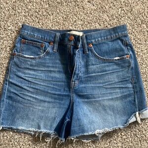 Madewell Blue Jean Shorts High-Waisted Cut-Offs